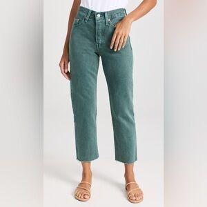 Levi’s 501 cropped jeans in misty silver pine